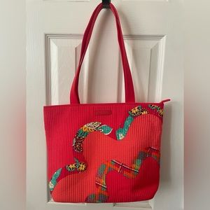 Vera Bradley satchel coral color striped